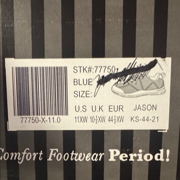 Dr. Comforts Jason tieless Men's Athletic Shoe Blue size 11 XW - Picture 6 of 6